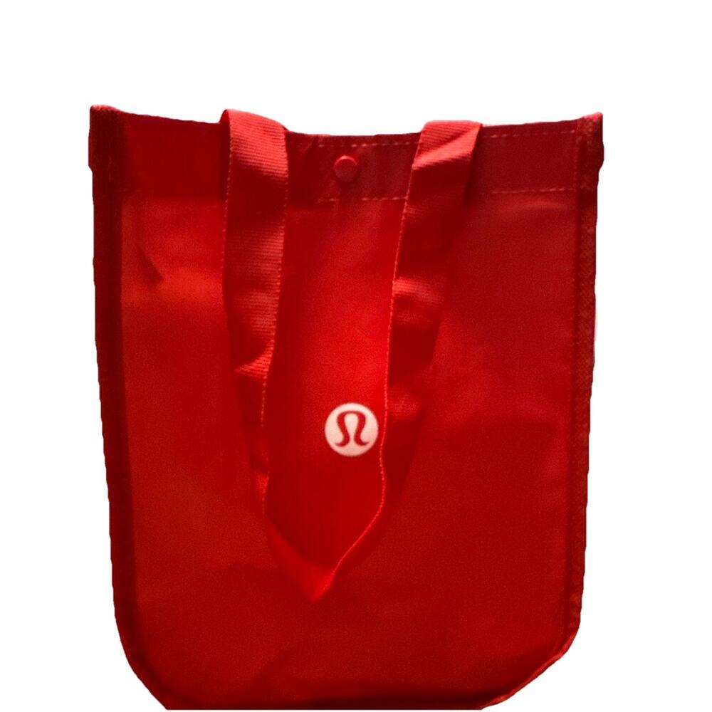 Lululemon Shopping Tote Reusable Bag Red Small 12"x9"